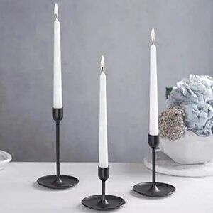 20 White Dinner Taper Candles 10 Inch Unscented Dripless Candlesticks